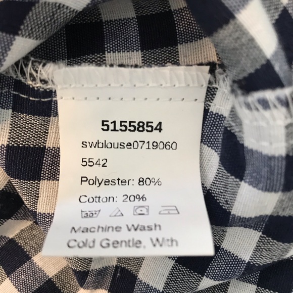 3/$30 SHEIN Ruffle Cuff Tie Hem Plaid Top Large - Picture 9 of 12